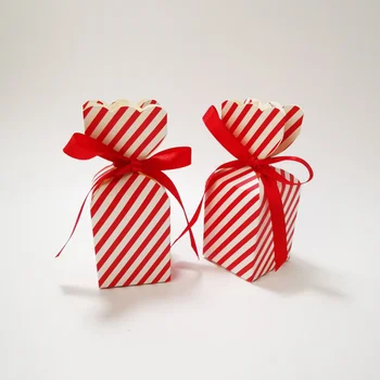 10шт Плътна Шарени кутия шоколадови бонбони на Сватба, Детски рожден Ден, Детски душ, Коледна опаковъчна хартия, аксесоари за партита
