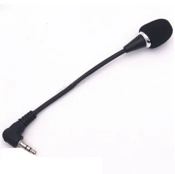 3,5 мм Мини-микрофон, 3,5 мм мъжки двоен микрофон Мини микрофон могат да се огъват за караоке за лаптоп