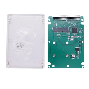 44PIN MSATA към 2,5-инчов широк IDE HDD и SSD MSATA с PATA Адаптер-конвертерная карта с корпус 10X7X0,9 см