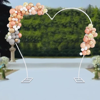 7,7 метра Повторно Използван Балон във формата на Сърце Арочная Часова Градински Цветя Фон Поставка Сватбен Декор Рафтове
