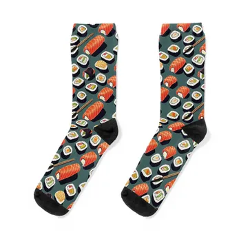 Happy Sushi: ярки нигири и суши ролки с модел от пръчици за хранене, стръмни мини чорапи за момичета с подгряване, мъжки