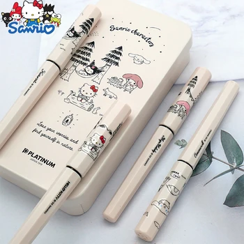 Japan Platinum Small Meteor Pen Sanrio Camping Time Изключителна Подарък кутия за практикуване на калиграфия за студенти