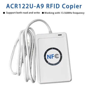 NFC ACR122U Reader, Writer RFID Фотокопирна Машина Клонирането на Свободен Софтуер USB S50 13,56 Mhz M1 UID Записваеми Ключодържатели Карта