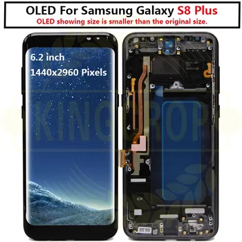 OLED дисплей За SAMSUNG Galaxy S8 Plus LCD G955 G9550, SC-03J G955F на Дисплея lcd Сензорен Екран Дигитайзер За samsung s8 plus lcd