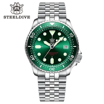 Steeldive SD1973 Мъжки часовник за гмуркане Автоматични механични мъжки часовник NH35 Гривна 41 мм Diver Watch Мъжки часовник Лукс