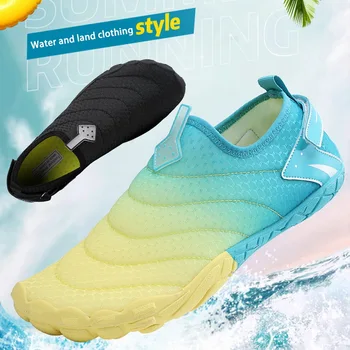Дамски Водна Обувки, Бързосъхнеща Плажната Обувки, Мъжки Дишащи Маратонки на Бос, Водна Обувки За плуване, Туризъм, Спортни Обувки
