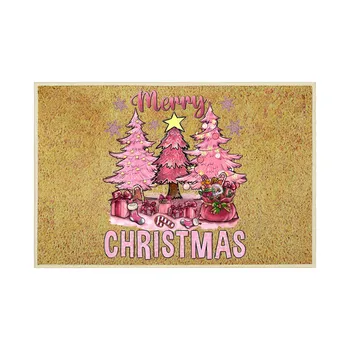 Забавна новост 40x60 см, Коледни Подаръци на пода, Подложки за елха, Розова Пола, Прекрасна украса за врата, подложка за пода в банята