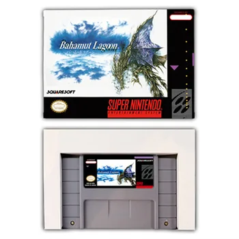 Игрална карта Bahamut Lagoon БОРБИ за 16-битови конзоли SNES EUR PAL, USA NTSC с патрон за видео игри, в търговията на дребно опаковки