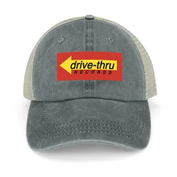 Ковбойская шапка Drive-Through RecordsCap, луксозна черна шапка, шапка за езда, дамски мъжки