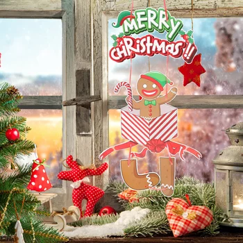 Коледна врата знак, Весел Коледен орнамент, аксесоари за врати закачалка, Висячая табела за ферма