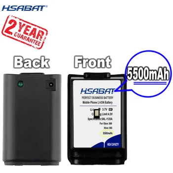 Новият пристигането на [HSABAT] 2 елемента Замяна батерия с капацитет 5500 mah контролера на Xbox 360, отделението блок геймпадов Xbox 360