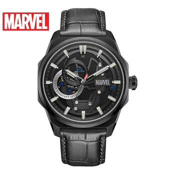официални оригинални автоматични часовници Marvel Отмъстителите Желязо за Мъже, водоустойчиви мъжки часовници, изцяло от неръждаема стомана, Луксозен син сапфир КРИСТАЛ