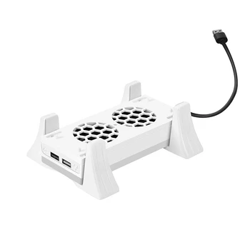 Поставка за вентилатор за охлаждане на игралната конзола, регулираща се на 3 степени, с led подсветка, USB порт за смяна на игра на притежателя серия