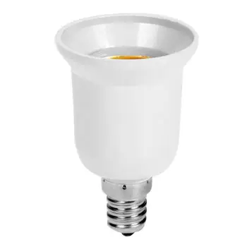 Преобразуване на електрическата крушка E14 В Адаптер E27 Универсален Практически лампа За преобразуване на гнездо за крушка с нажежаема Жичка В Огнестойкое Гнездо За спестяване на време E14 В E27