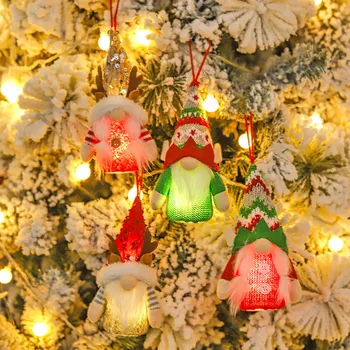 Светещи Коледни Гномик, безлични кукла, коледни украси за дома, Коледен орнамент работа с джуджета и елфи, Коледни Навидад, Натальный Нова Година