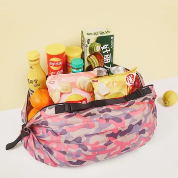 Сгъваема чанта за пазаруване, чанта за пазаруване в супермаркета, водоустойчив пътни чанти, преносими плажната чанта за съхранение, чанти за едно рамо