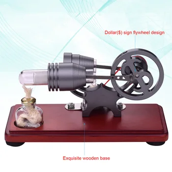 Умален модел на двигателя на Стърлинг Balance Hot Air, парна енергийна технология, експериментална играчка научно поколение
