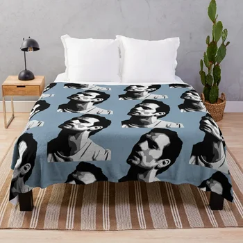 Черно-бяло покривало за легло с портрет на Хенри Кавилла Модерни Дивани Плажна Фланелевое коледна украса забавни подаръци одеяла
