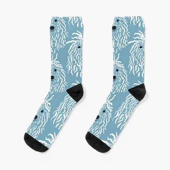 Чорапи Puli (сини и бели), зимни термоноски, аниме-чорапи, компресия чорапи, дамски, Мъжки чорапи, дамски