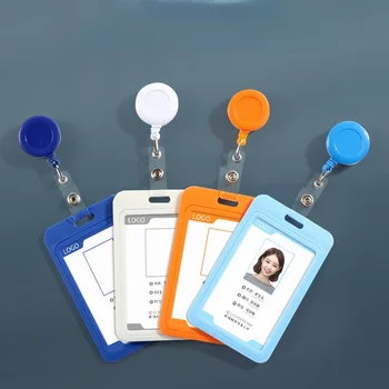1 комплект Работна карта на служител, Корица за идентификация на медицинските сестри, Държач за бейджа с плъзгаща намотка за бейджа, Кредитна карта, билет за автобус, ръкав за карта