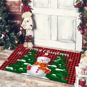 2023 Коледно килимче за пода, подложка за входната врата, спалня, баня, тоалетна, Противоскользящий килим, Весела Коледна украса за дома, Коледен подарък