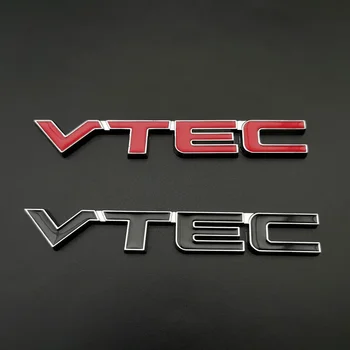 3D Метален Червено-Черно Лого VTEC Емблема Букви Иконата на Колата Стикер На Багажника За Honda Civic CRV Sohc Accord, Fit VTEC Стикери Аксесоари