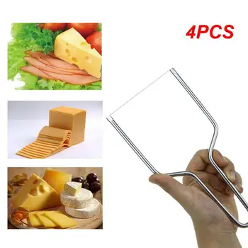 4ШТ Ръчен нож за рязане на масло, сирене, тел от неръждаема стомана тел за рязане на сирене, кухненски аксесоари, нож