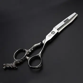 6-инчов фризьорски салон Sharonds професионални фризьорски ножици за оформяне на косата на поръчка, комплект ножици за филировки на косата