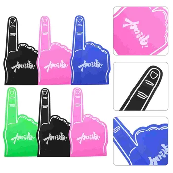 6шт на пръстите на ръцете за всички поводи Пискюл за черлидинга за спорт Вълнуващи цветове Лека атлетика Местни дейности Игри