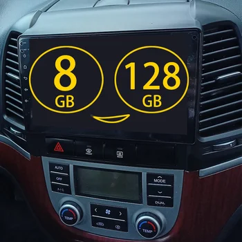 8 + 128 Г Радиото в автомобила 2Din Android 13 Сензорен Екран, Мултимедиен Плейър за Hyundai Santa Fe 2 2011 GPS Стерео Carplay Главното Устройство