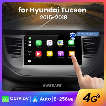 AWESAFE PX9 Plus Автомагнитола За Tucson 3 Hyundai IX35 2015 2016 2017 2018 безжичен CarPlay Android Auto No 2din 2 din DVD