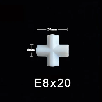 E8x20mm PTFE Магнитна Мешалка Миксер Перемешивающие Пръти PTFE Кръстообразна Перемешивающие Пръти бели Изстискване Пръти, 3шт
