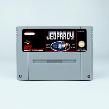 Jeopardy! Екшън-игрална карта за SNES EUR PAL, USA NTSC 16-битови Конзоли за видео Игри, касети за видео игри