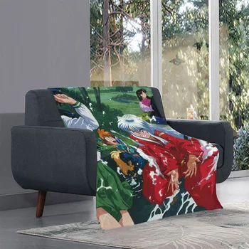 TOADDMOS InuYasha С анимационни принтом, покривки за легла, разтегателен диван King, в пълен размер Топли меки завивки, всесезонное Одеяло за къмпинг 2023