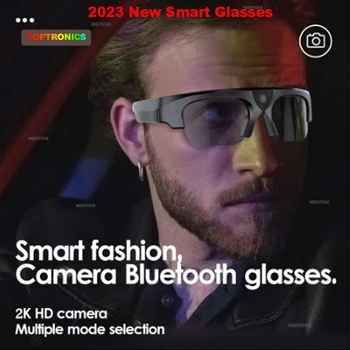 Актуализирани модни умни очила за запис на видео, Bluetooth стерео слушалки, леки спортни очила за HD-камера за водача на открито