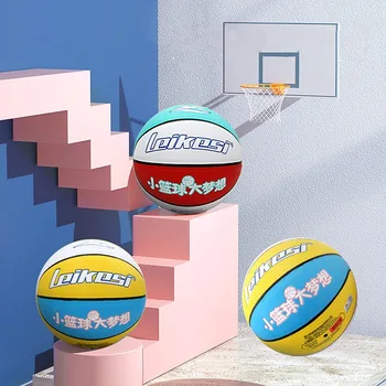 Баскетболна топка за деца и младежи размер 5 от полиуретан, устойчив на абразия, высокоэластичный, за отборни тренировки, за състезания по баскетбол, детска топка за игра на закрито и на открито