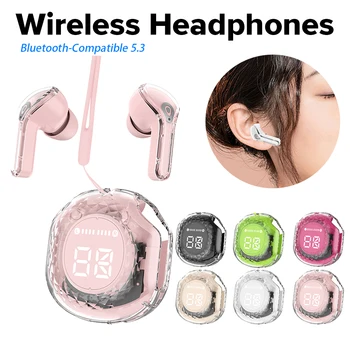 Безжични слушалки намаляване на шума Безжични слушалки Bluetooth Сензорно управление ушите с led цифров екран БТ 5.3