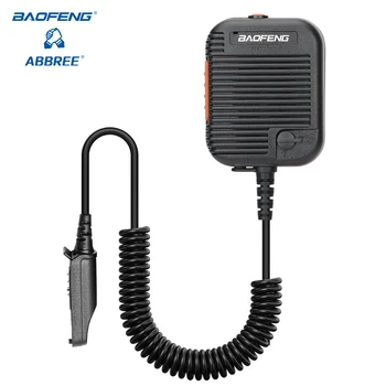 Говорител Baofeng Микрофон Ръчно Дистанционно Управление С Двоен Контрол на Звука ПР Микрофон За Водоустойчиви Двустранния Радио UV-9R Plus/PRO UV-S22 PRO