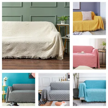 Декоративна покривка за дивана с пискюл, прахоустойчив, гоблени, покривки за пътуване, покривки за легла Cobertor Koc