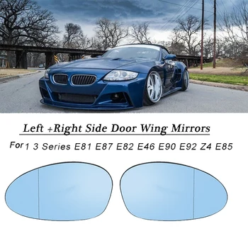 Дясното Синьо Крило Врати Огледало Огледало за Обратно виждане С Подгряване Стъкло за BMW 1-3 Серия E81 E82 E87 E46 E90 E92 Z4 E85
