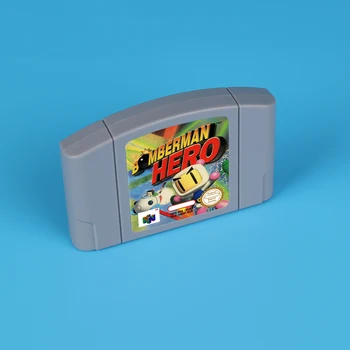 за игра на карти Bomberman Hero за 64-битова конзола за игри EUR PAL версия N64 на английски език