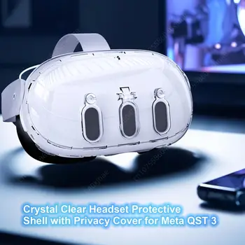 Защитен Калъф VR Shell устойчив на удари Защитен Калъф Прозрачен Защитен Калъф VR Shell със Защита от падане Отпред за Слушалки Meta Quest 3 VR