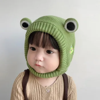 Зимна вълнена шапка за момче със защитата на уши, подходящи за деца на възраст от 6 месеца до 3 години.