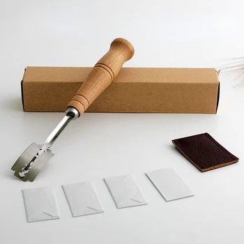 Инструмент за рязане на хляб за хлебарите, режещи инструменти за нарязване на филии хляб, нож за нарязване на тесто, инструменти за производство на ножчета за бръснене, извит нож с кожена защита