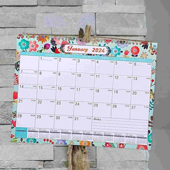 Календар виси на стената, Месечно планиране на месец, настолен планер, Обърнат на учебната година, Офис вертикален списък, за водене на бележки, свързани тел