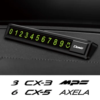 Карта за Временно Паркиране С Номер на Автомобила на Mazda 3 6 2 CX5 CX9 CX3 CX30 MPS Demio Axela Atenza MX5 BT50 Biante MS Premacy Аксесоари
