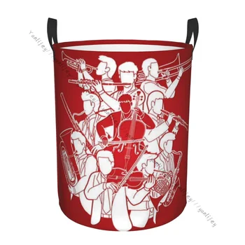 Кошница за дрехи, Чанта за съхранение на Водоустойчив складного инструмент Оркестрова екип музиканти, кош за мръсни дрехи и дреболии
