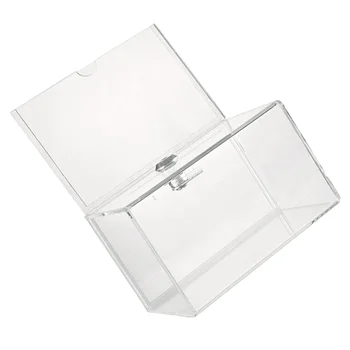 Многофункционален прозрачна кутия за предложения, урна за гласуване, кутия за дарения, с ключалка за събиране на средства