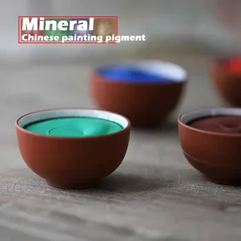 Многоцветен Твърди Минерален Традиционен китайски Пигмент за рисуване С чашечной опаковка