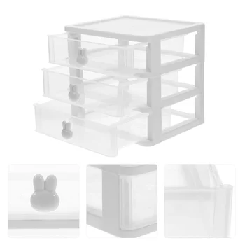 Настолна кутия за съхранение чекмеджета, практичен органайзер, многофункционални пластмасови канцеларски материали